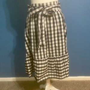 J Crew A Aline Black and White A-line skirt Size 2